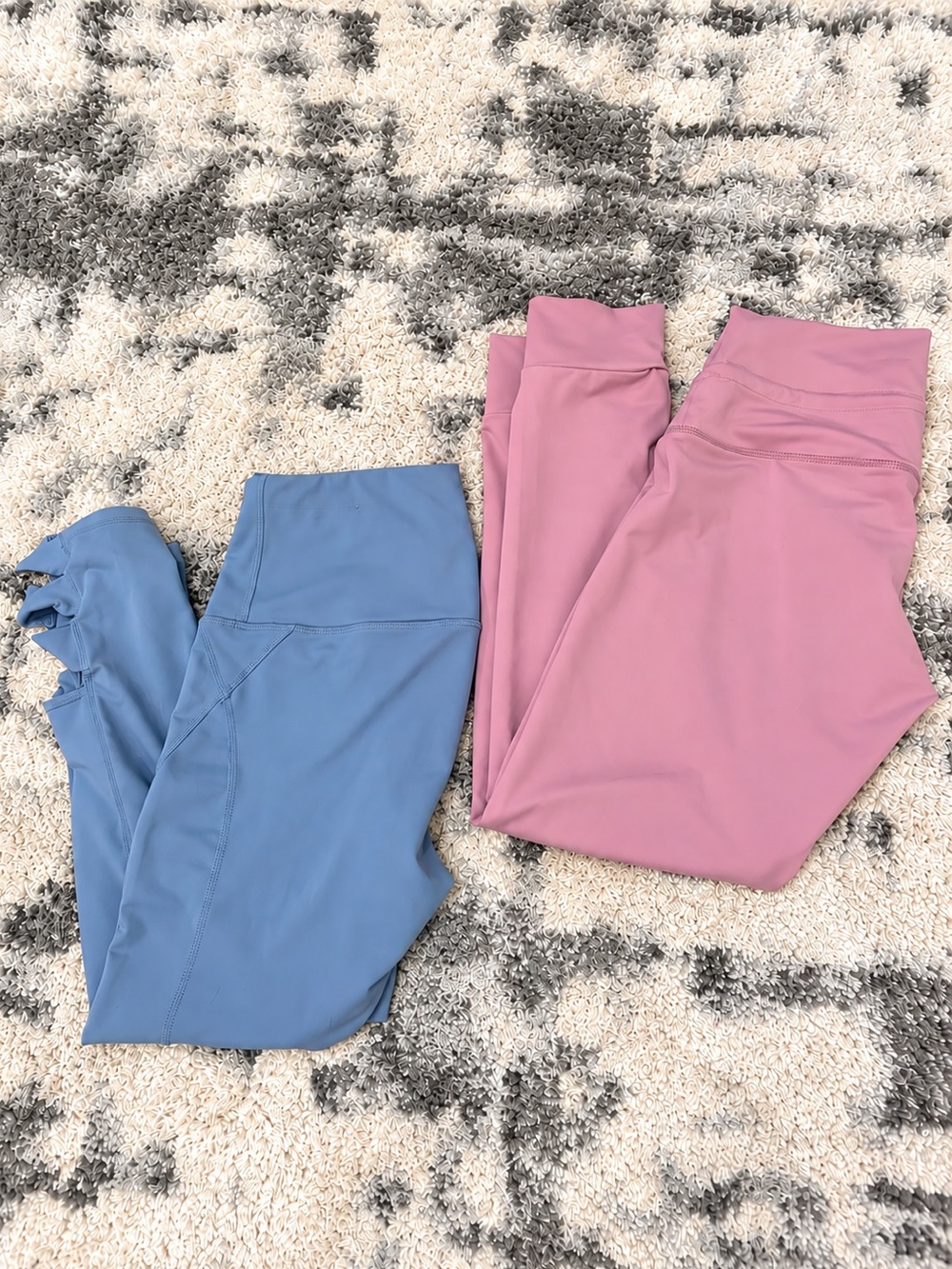 Women’s High-Waist Performance Leggings Set  — Lavender and Pink